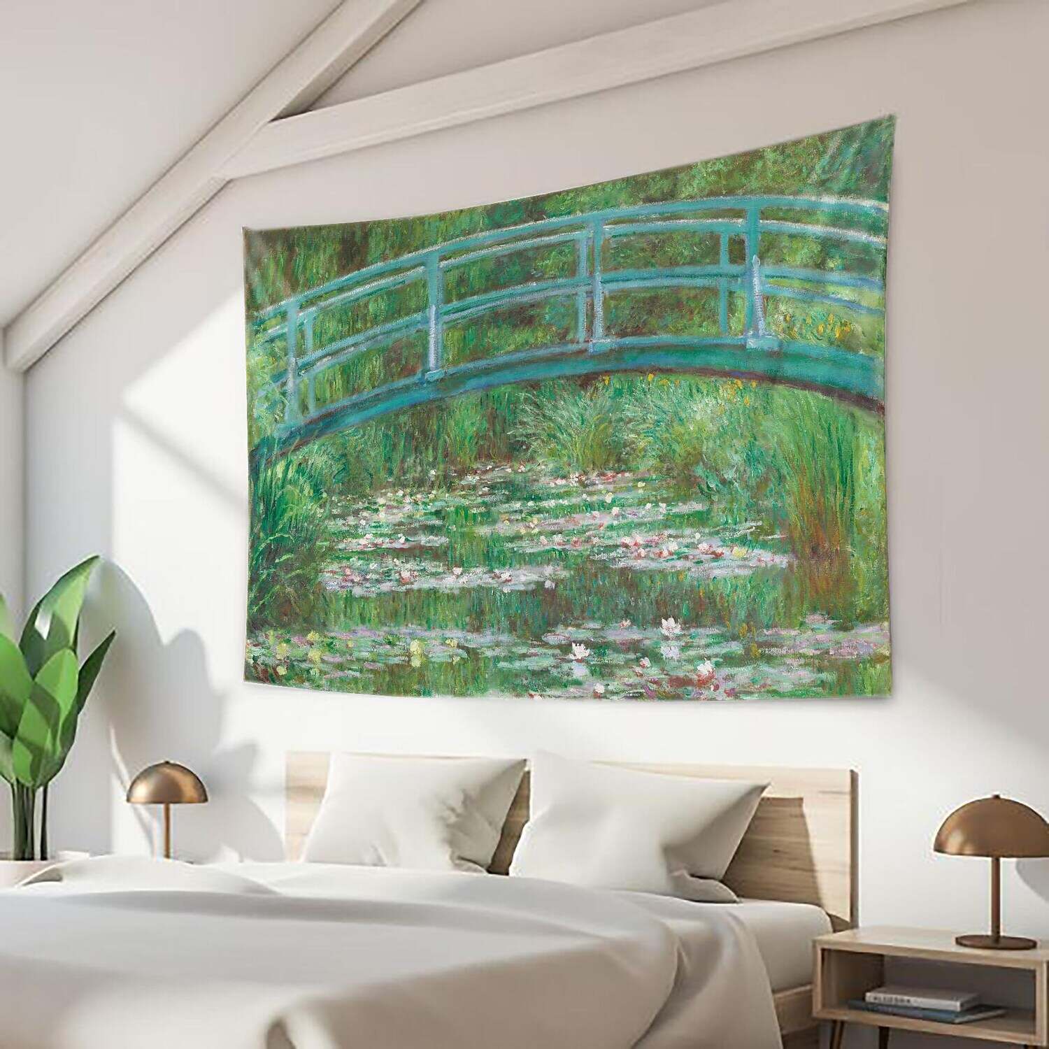 Oil Painting Lotus Wall Tapestry Art Decor