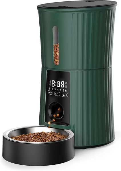 PATPET Timed Automatic Dog & Cat Feeder with 10s Voice Recorder, 4-L