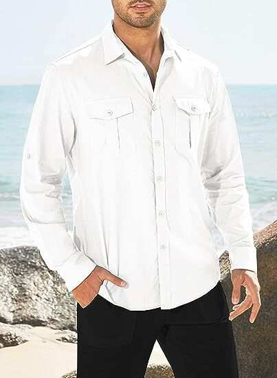 New men's casual commuter shirt, warm, comfortable and easy to clean - Buy 3 and get free shipping