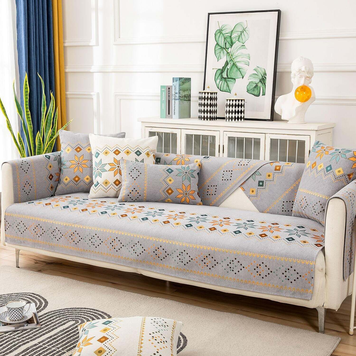 Boho Style Sofa Slipcover Sofa Seat Cover Sectional Couch Covers(Sold by Piece/Not All Set)?