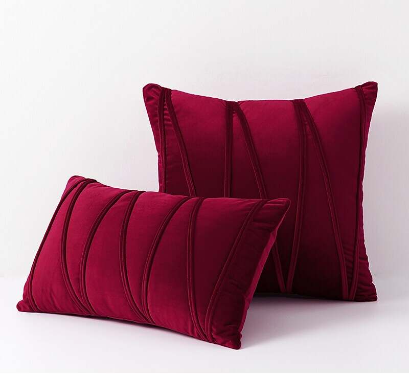 Striped Velvet Throw Pillow Covers