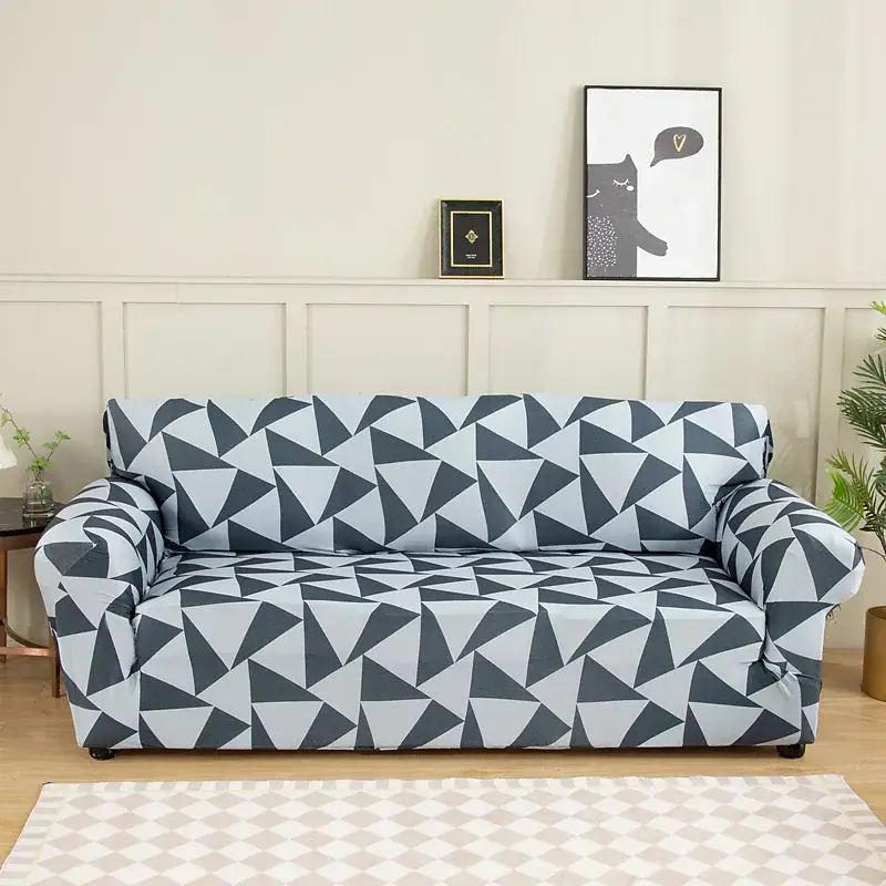 Stretch Sofa Cover Slipcover Geometric Pattern