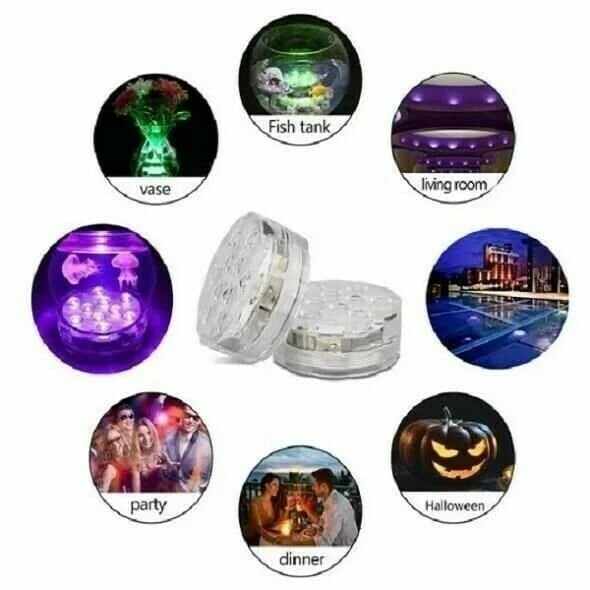 60% OFFSubmersible LED Pool Lights (RF Remote Control )