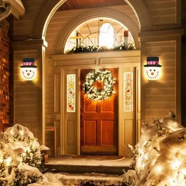 ⛄Snowman Porch Light Covers