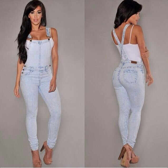 ripped denim overalls