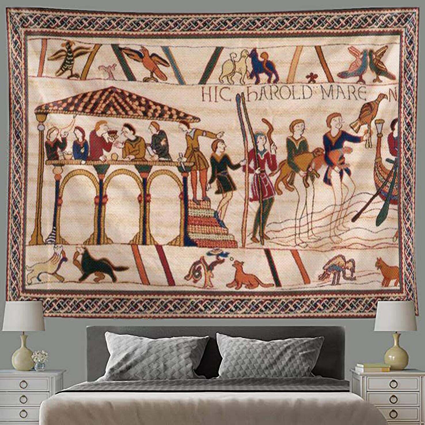 Bayeux Medieval Wall Tapestry Art Decor