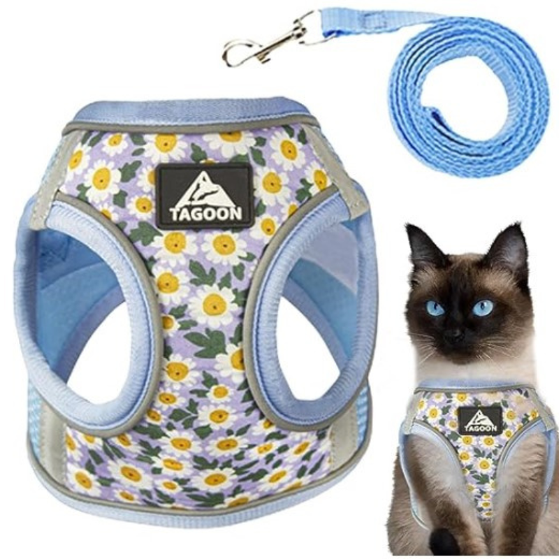 Floral Pet Harness Set