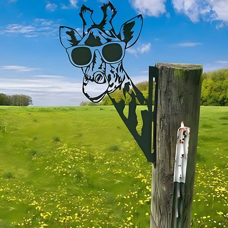 Farm Peeping Animal Metal Art