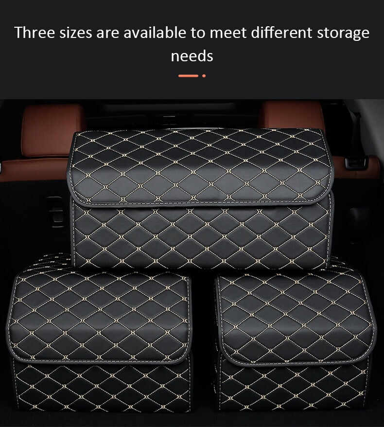 Car Trunk Leather Storage Box