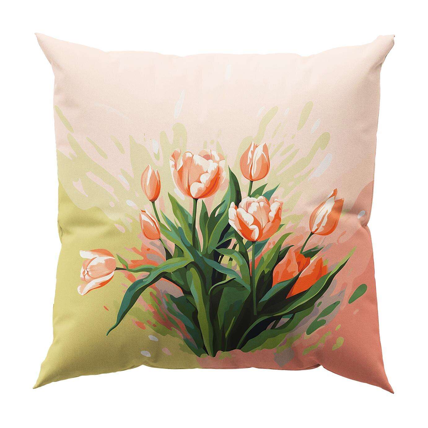 Floral Plant Pillow Cover 1PC