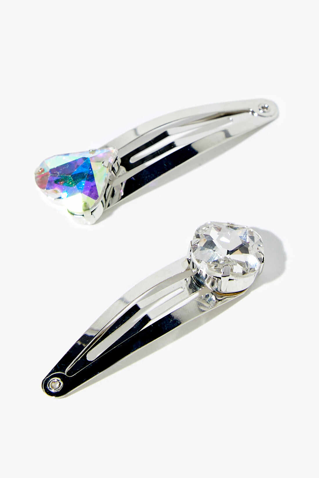 Accessories Accessories | Faux Gem Snap Hair Clip Set Silver Forever21 - YV41798