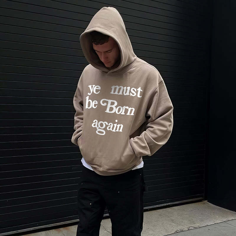 Must Be Born Again Print Hoodie