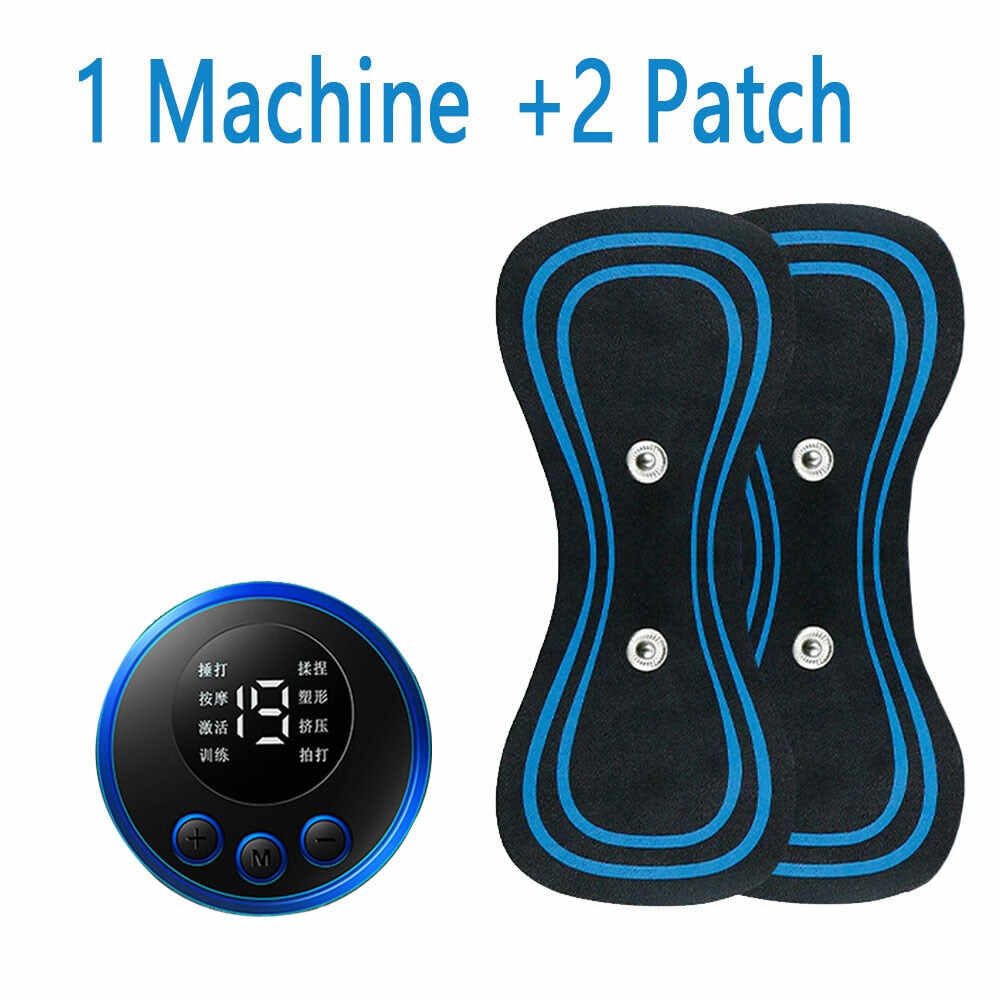 LCD Display EMS Neck Stretcher Electric Massager 8 Mode Cervical Massage Patch Pulse Muscle Stimulator Portable Relief Pain