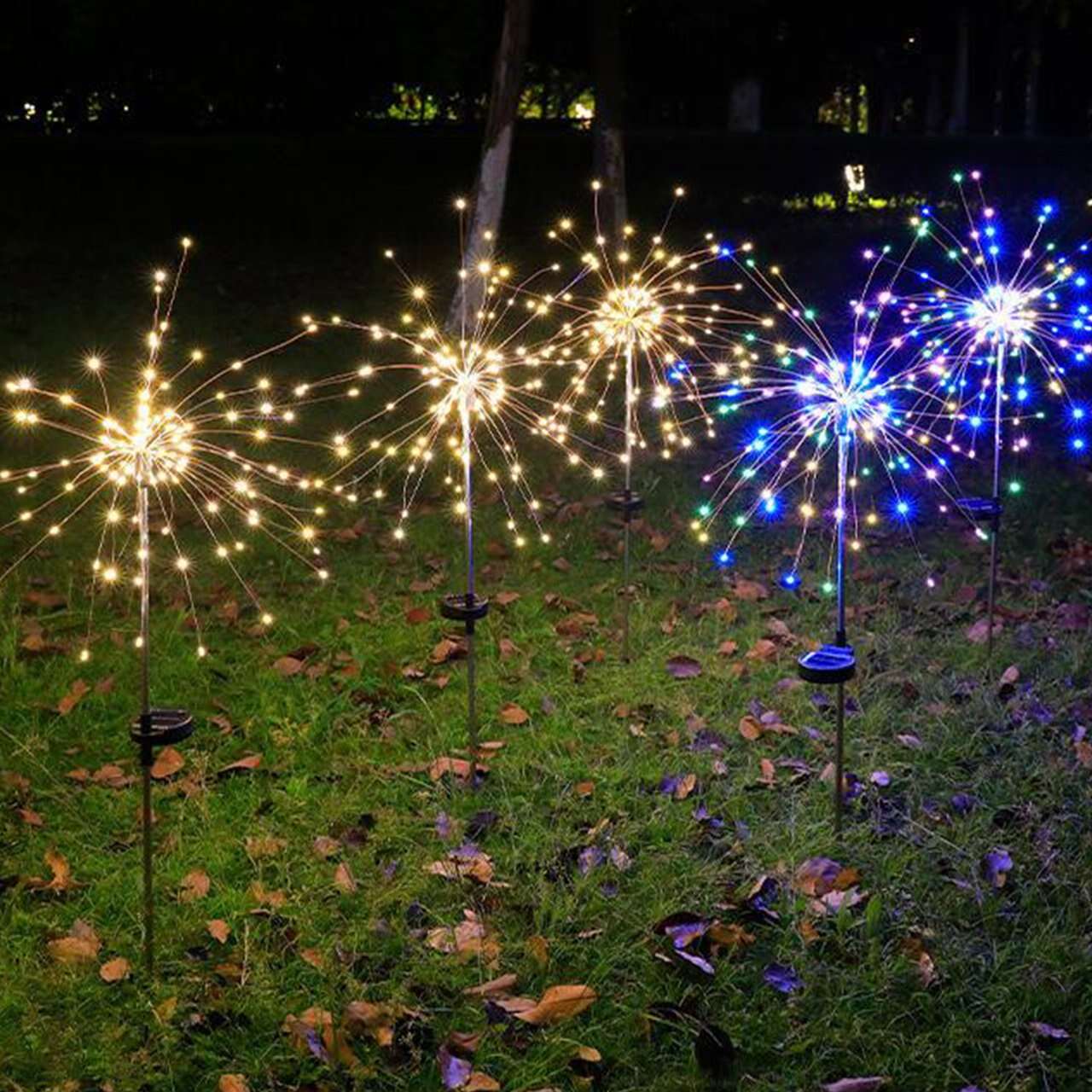 Last Day 47% OFF - Waterproof  Solar Garden Fireworks Lamp