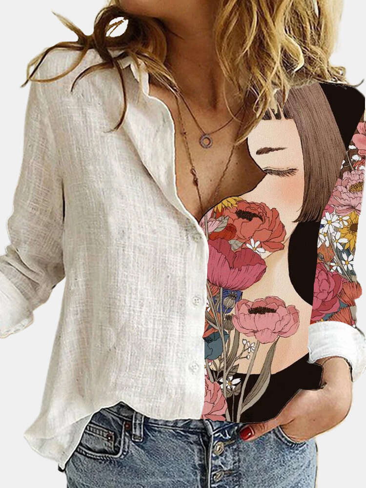 Latest customized pattern women's long-sleeved lapel sweater, warm, comfortable and easy to clean - Buy 3 and get free shipping