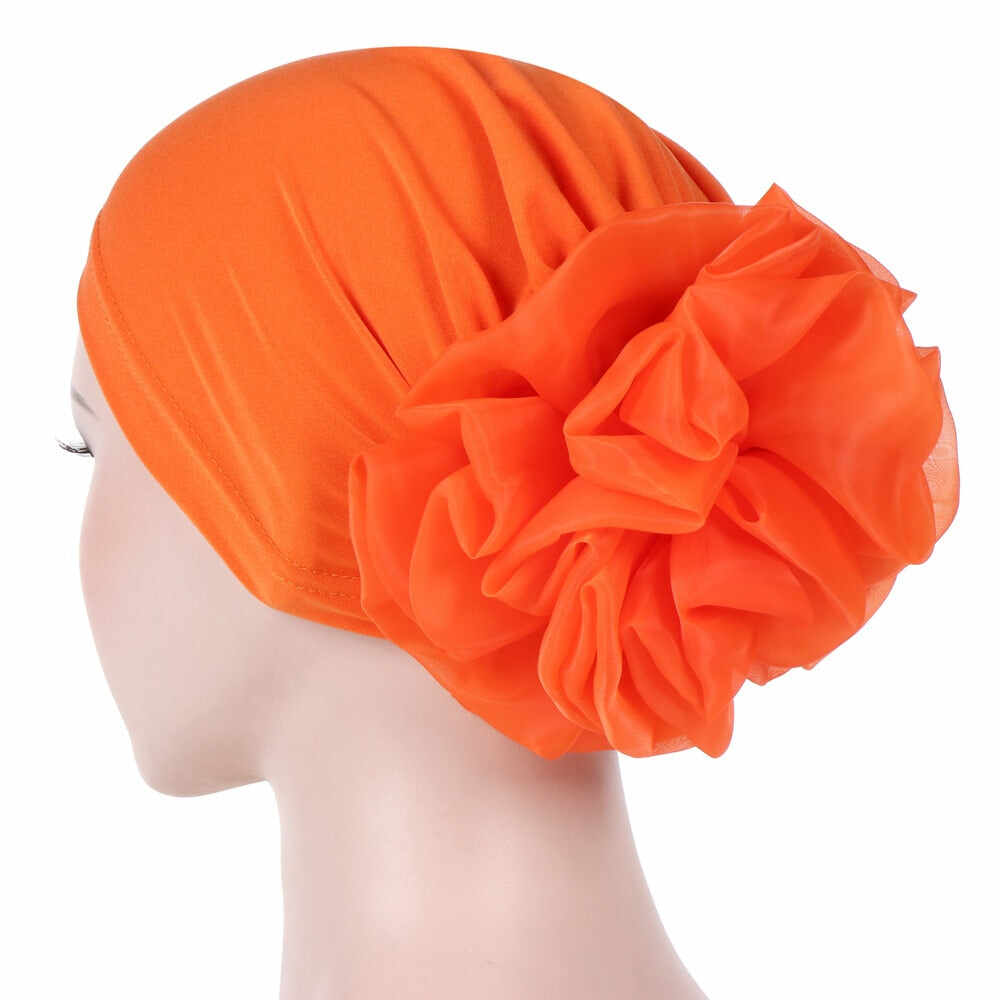 Woman Big Flower Turban Hair Accessories