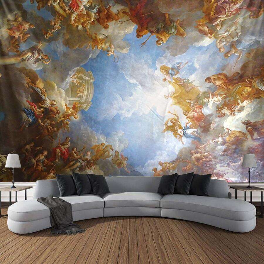 Versailles Paris France Hercules Renaissance Wall Tapestry Wall Murals Artwork Painting Design