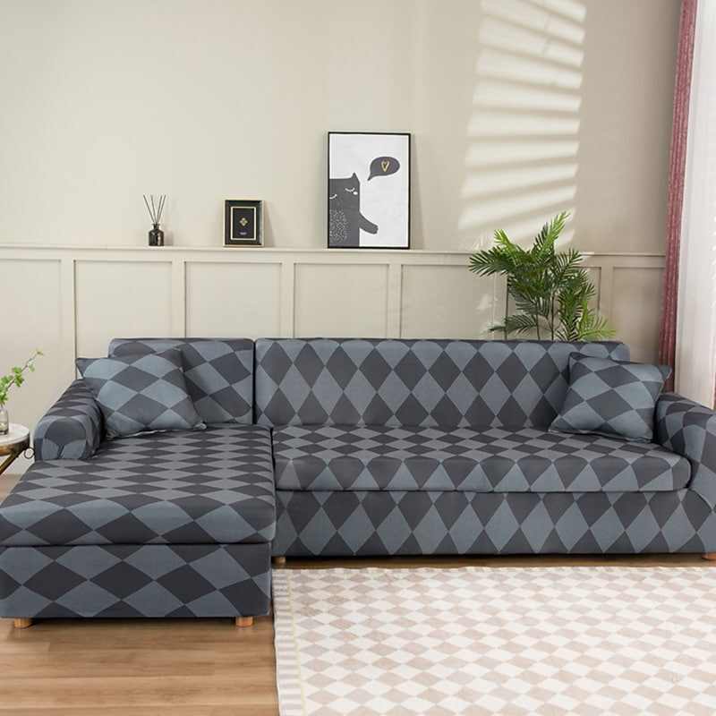 Stretch Sofa Cover Slipcover Geometric Pattern