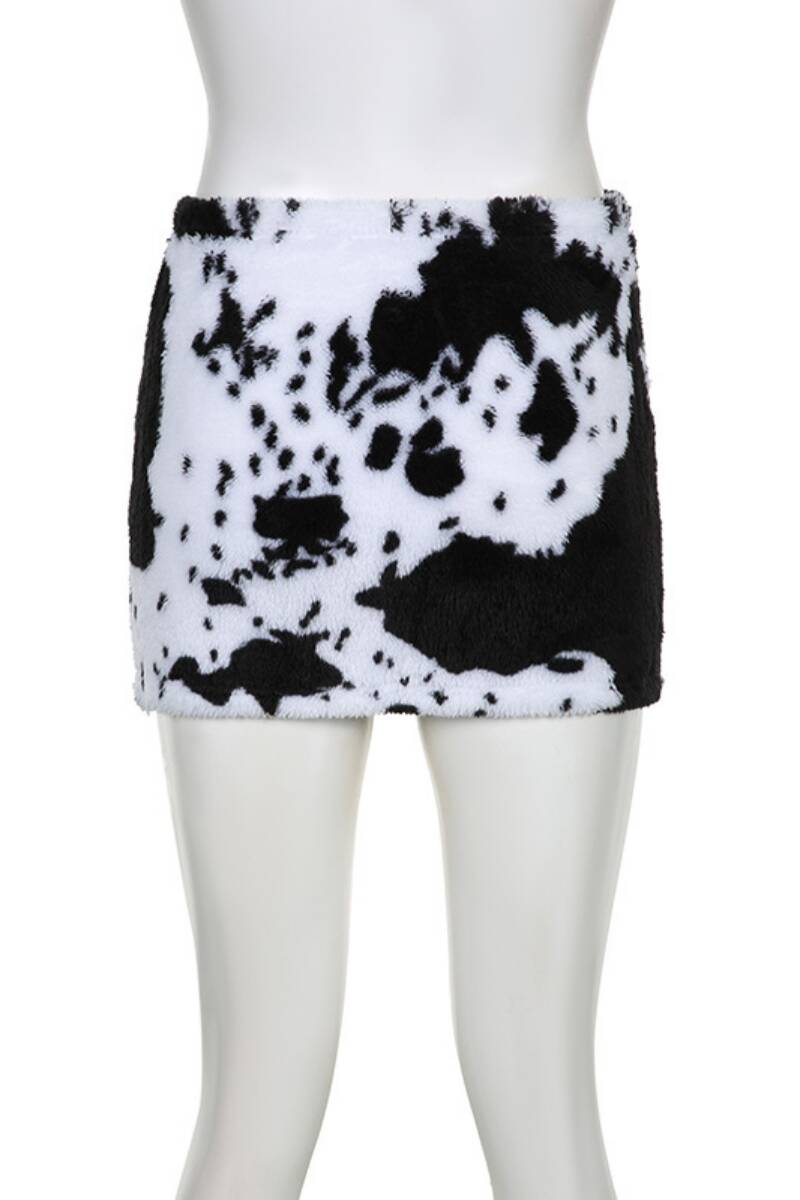 Black White Sexy Casual Print Basic Skinny High Waist Conventional Full Print Skirts