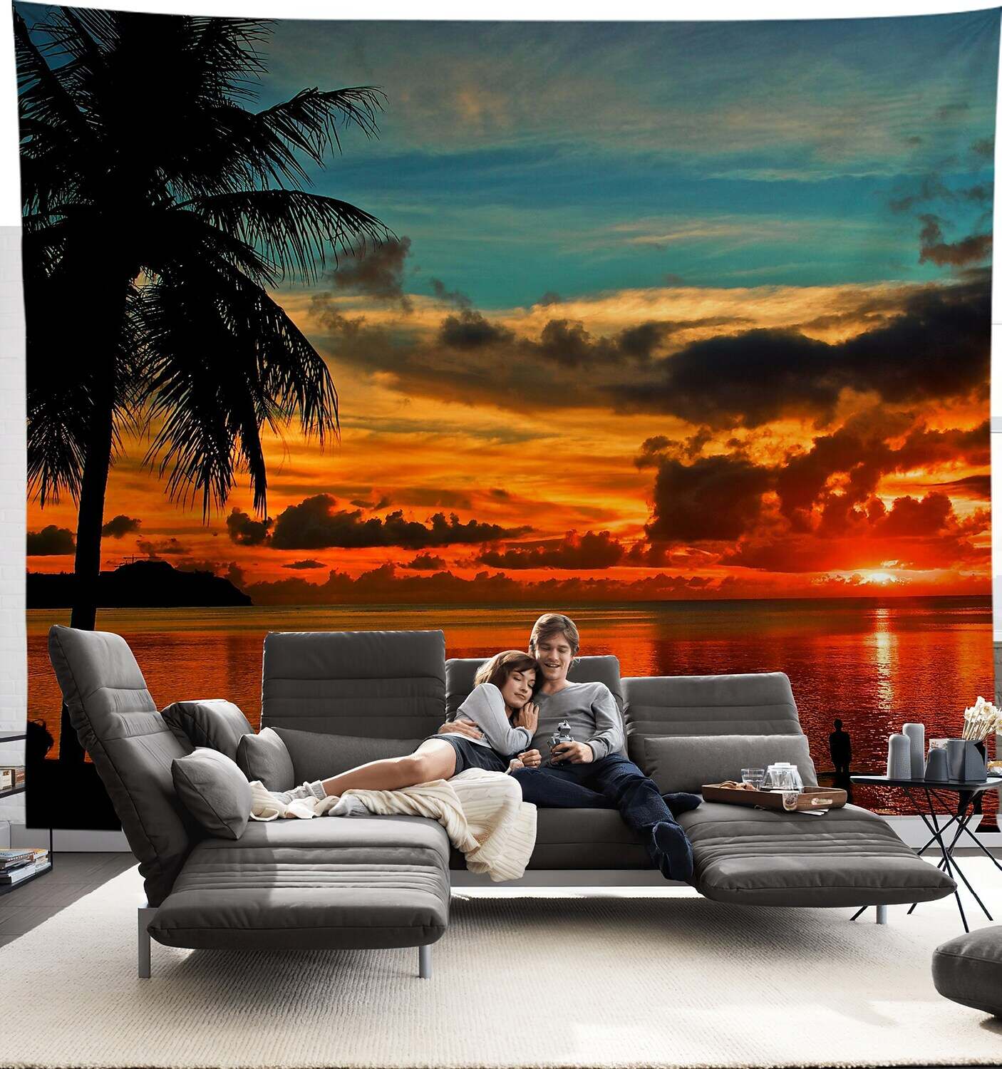 Landscape Ocean Large Wall Tapestry Island Art Decor