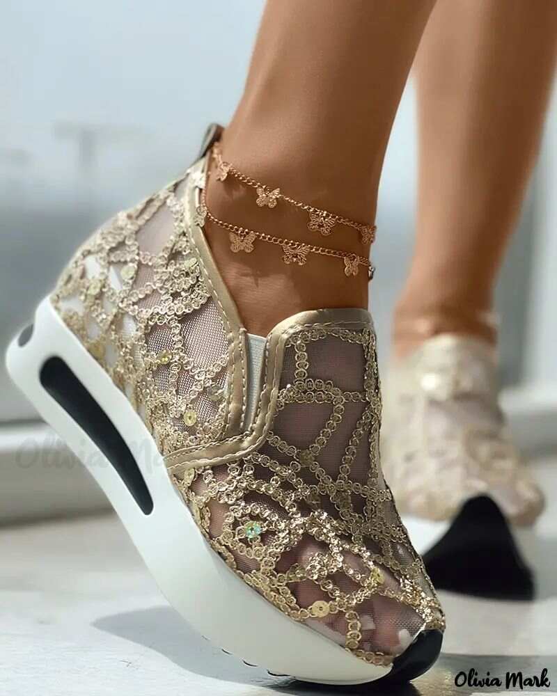 Olivia Mark - Muffin Sequin Slip-On Espadrilles