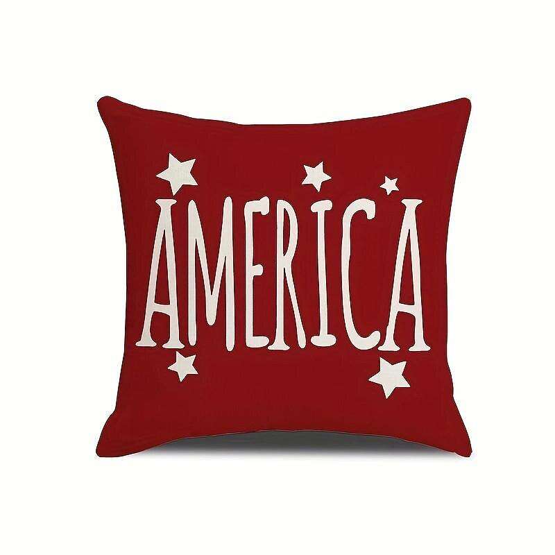 Independence Day Double Side Pillow Cover 4PC Soft Decorative Square Cushion Case Pillowcase for Bedroom Livingroom Sofa Couch Chair