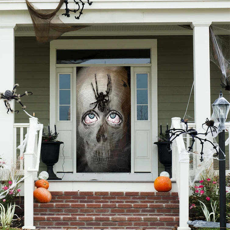 Spider Skull Door Mural