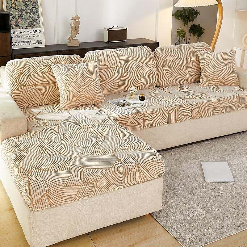 Textured Stretch Sofa Seat Cushion Cover Slipcover