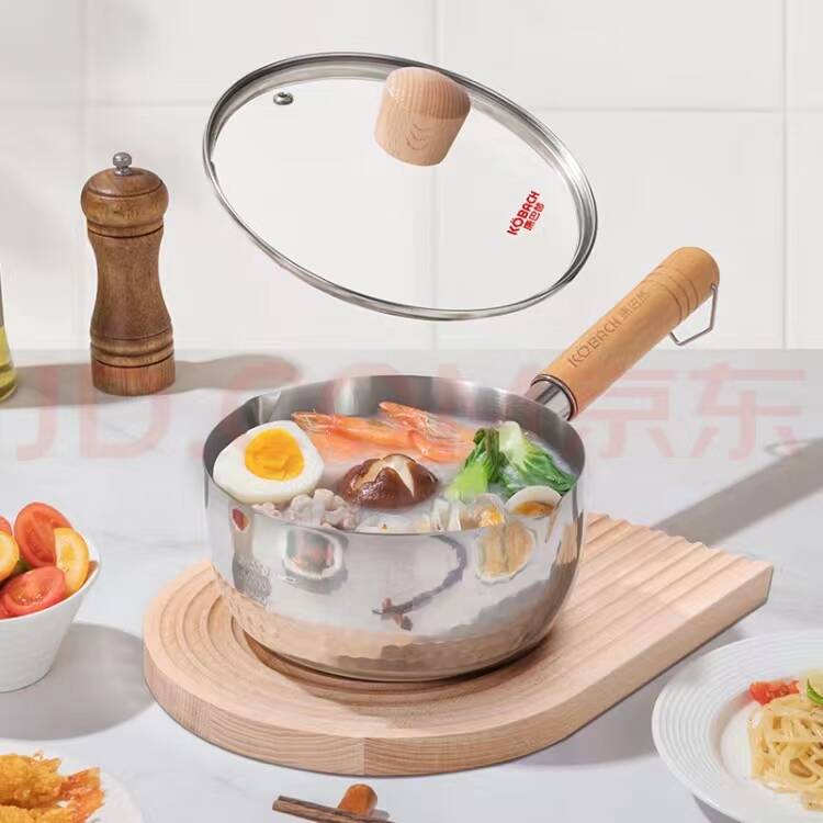 (18cm in diameter, with lid) Konbach 304 stainless steel non-stick snow flat pan