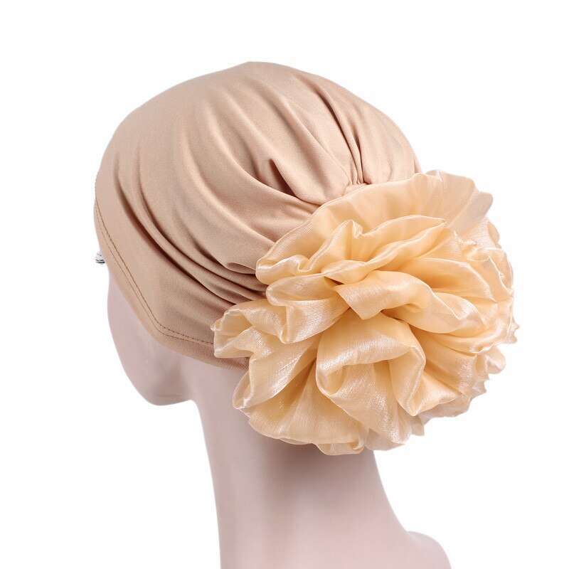 Woman Big Flower Turban Hair Accessories