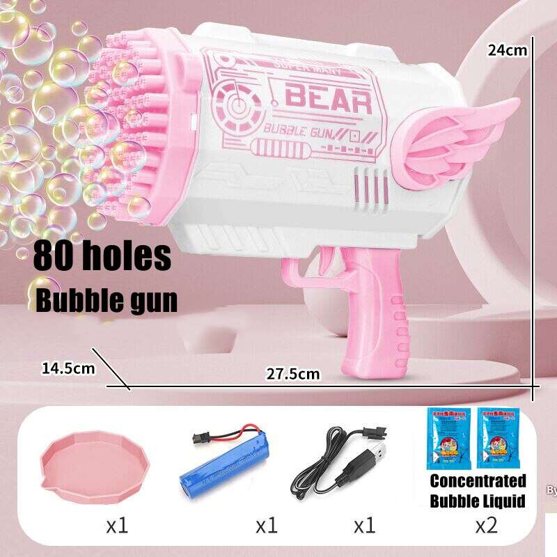 Kids Bubble Gun Rocket 69 Holes