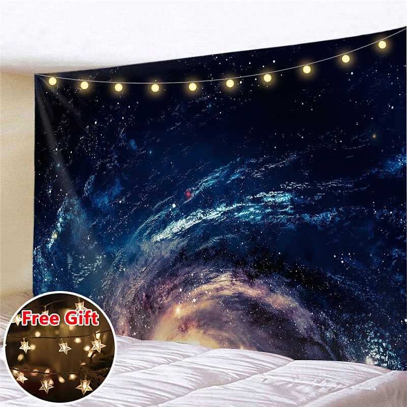 Landscape LED Lights Wall Tapestry Art Decor Galaxy Universe Print