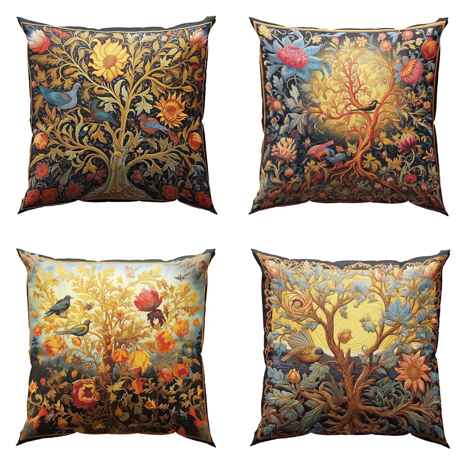 Tree of Life Double Side Pillow Cover 4PC Soft