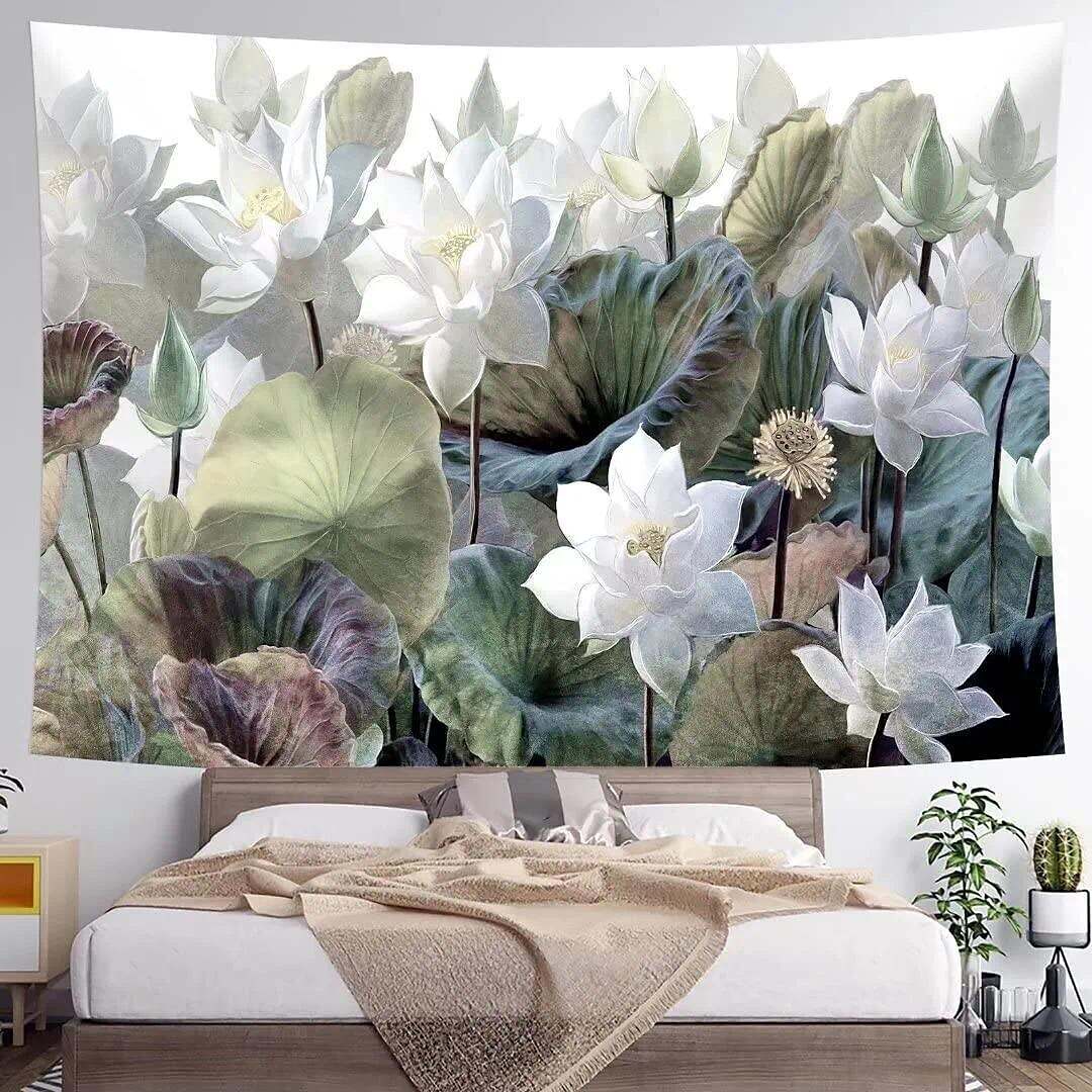 Painting Wall Tapestry Lotus Flower Art Decor