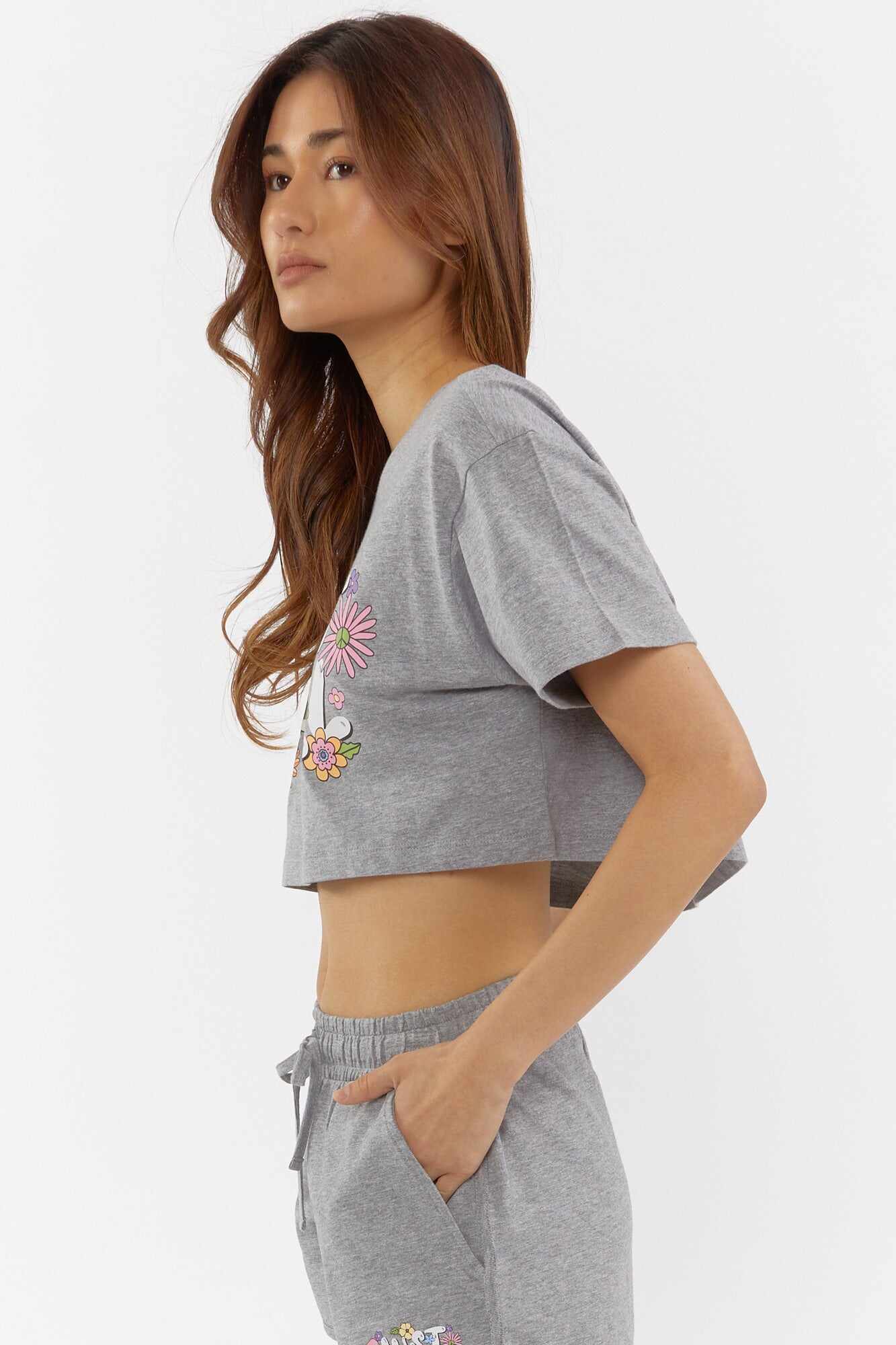 Women Apparel | Graphic Cropped Tee Light Pink Forever21 - BX22811