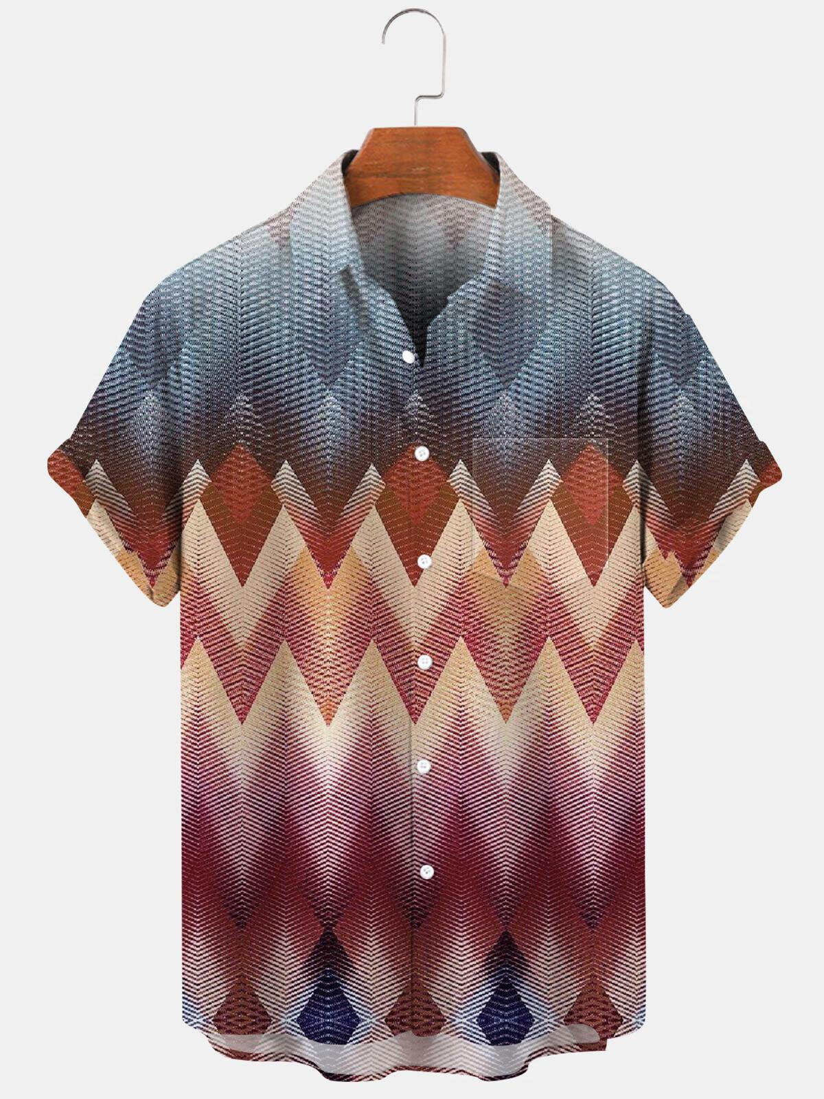 Geometry Men's Shirts With Pocket