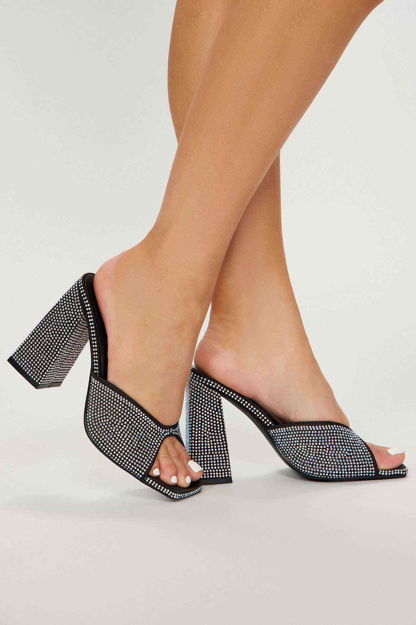 Secret Keeper Heeled Mules   Black