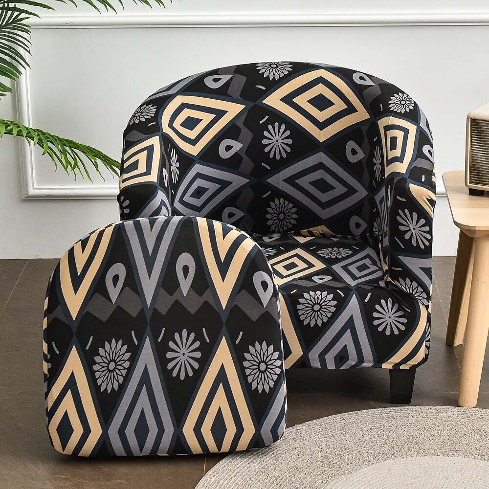 Stretch Club Chair Slipcover Tub Chair Cover with Seat Cushion Cover