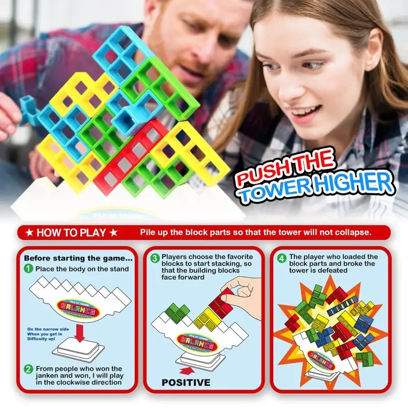 🔥LAST DAY 49% OFF - Team Tower Game For Kids & Adults