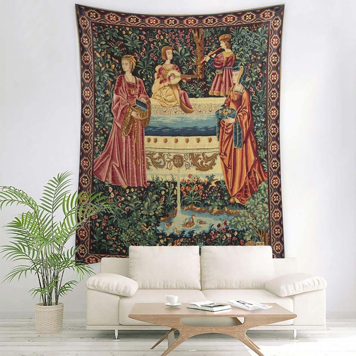 Medieval Painting Wall Tapestry Art Decor