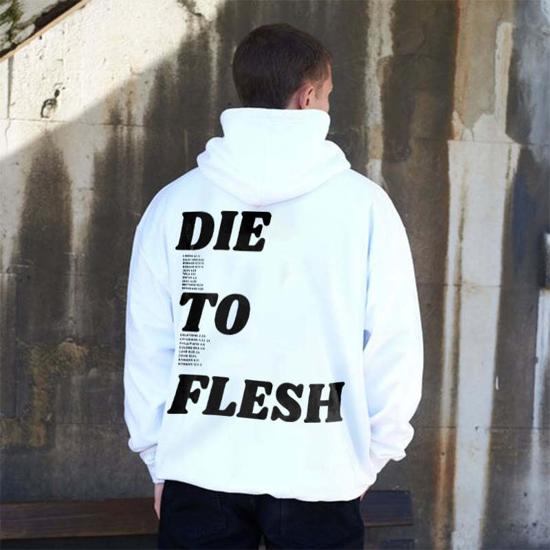 Die To Flesh Print Hoodie