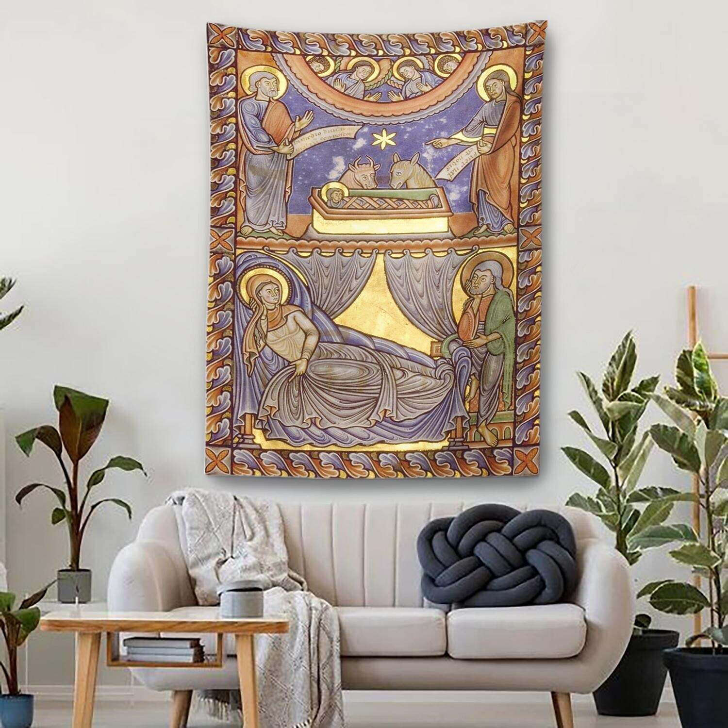 Medieval Painting Wall Tapestry Art Decor