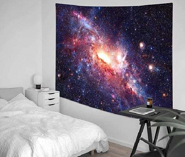 Galaxy Blacklight UV Reactive Wall Tapestry