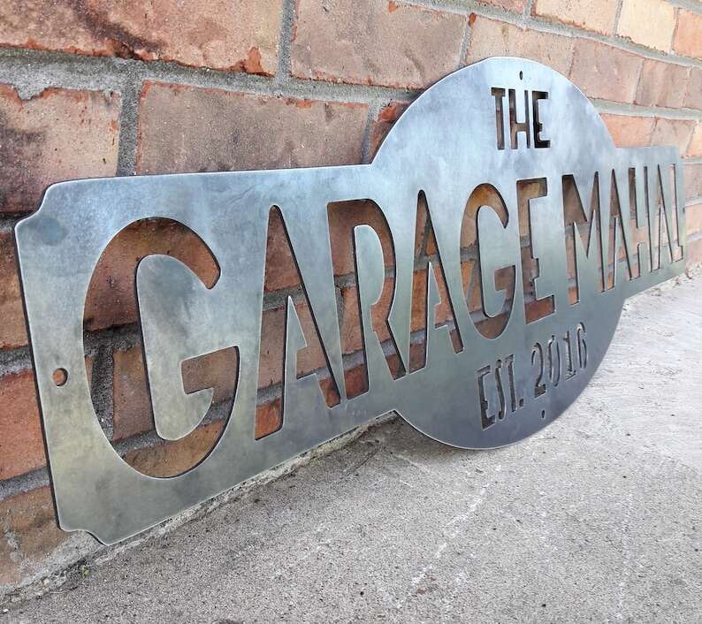 Custom Metal Sign - Personalized Gifts - Wall Art - Wall Decor - Personalized Garage Wall Art - Man Cave Decor - Garage Mahal - Best Gifts