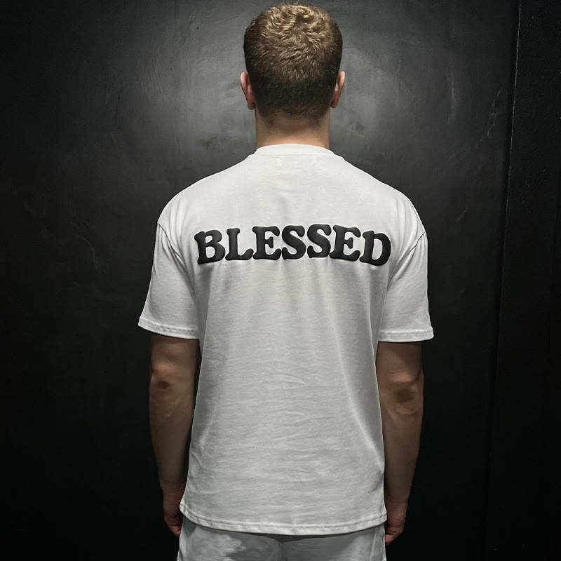 Blessed Print Short-sleeved T-shirt