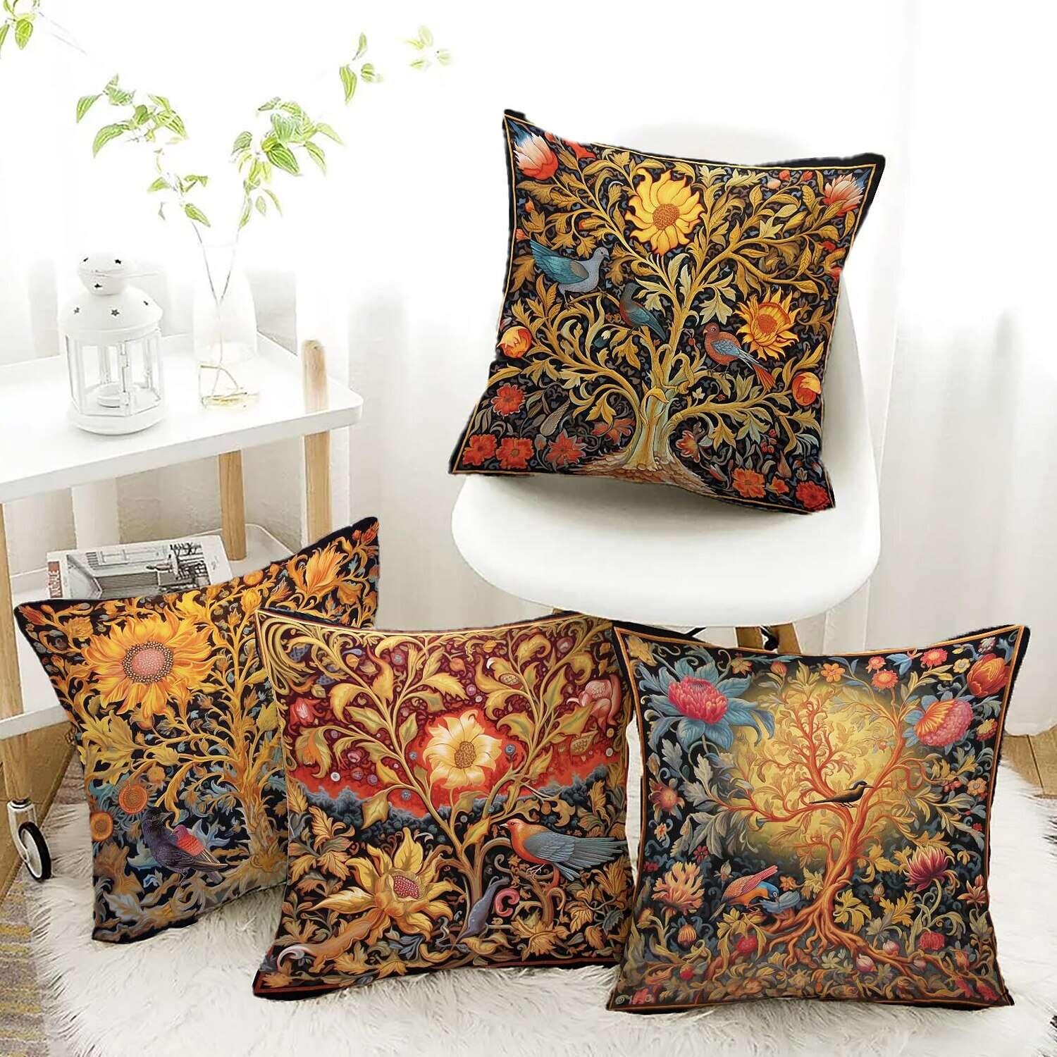 Tree of Life Double Side Pillow Cover 4PC Soft