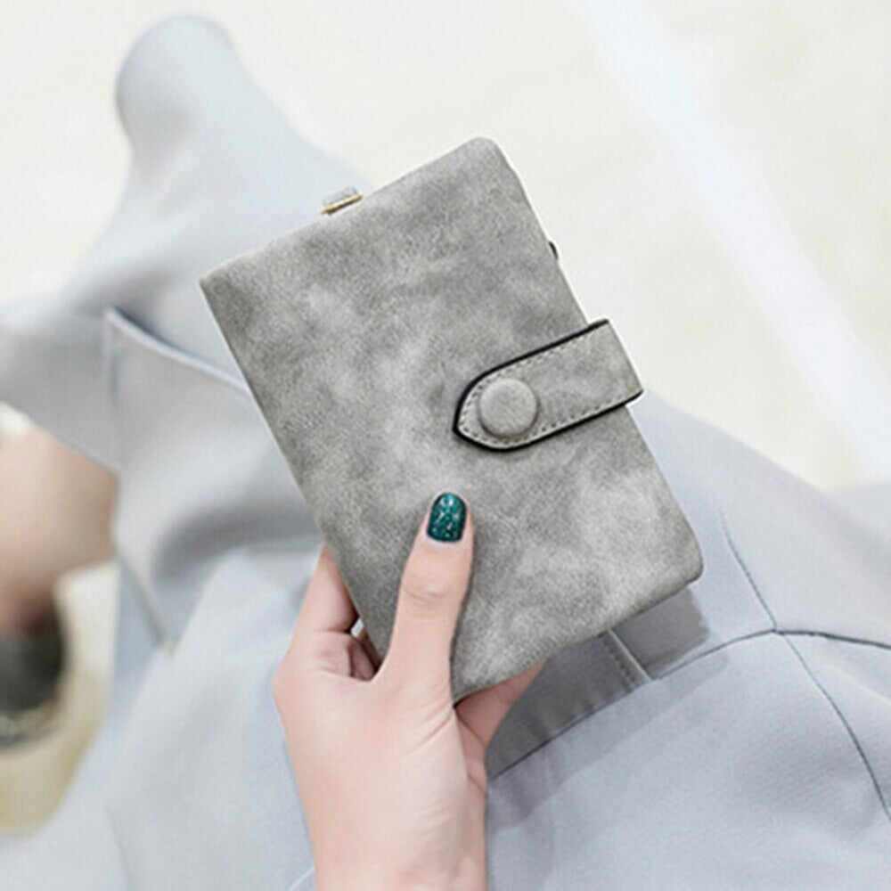 Small Trifold Leather Wallet for Women