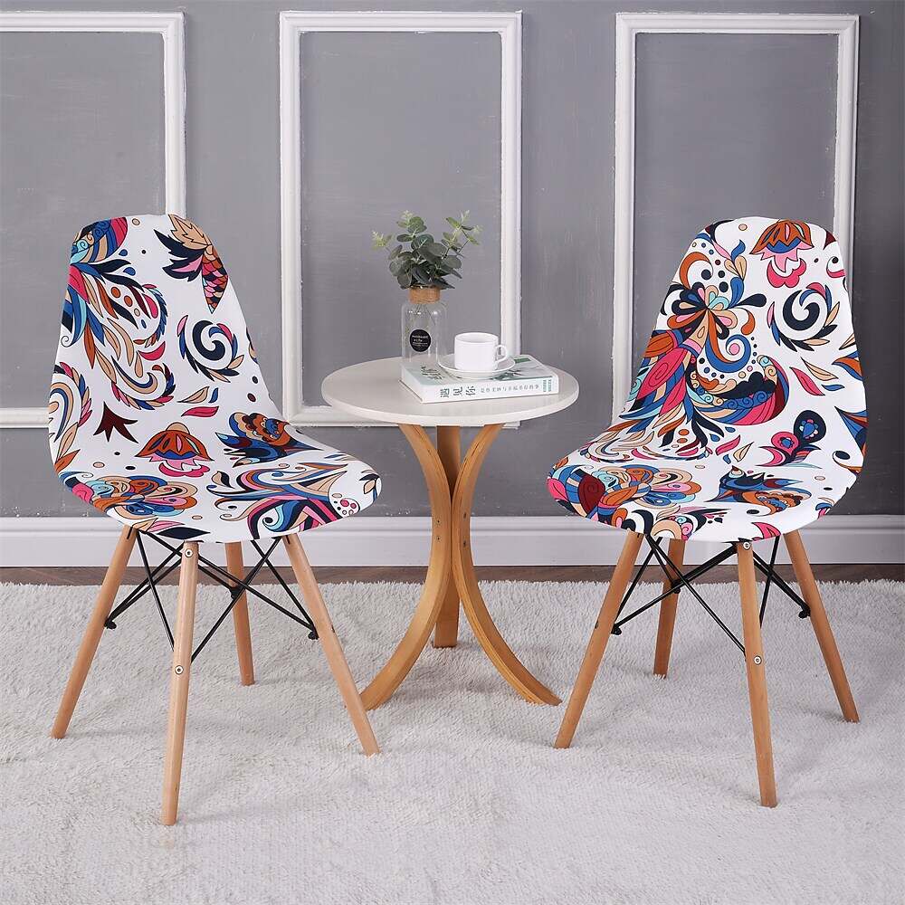 Shell Chair Cover Mid Century Modern Style Parson