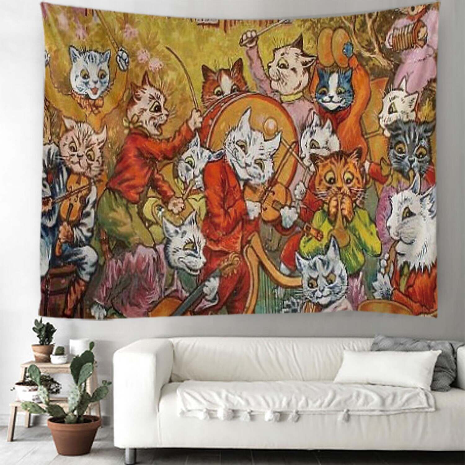 Funny Animal Large Wall Tapestry Cat Art Decor