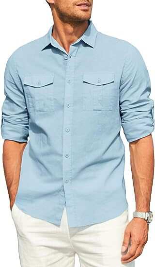 New men's casual commuter shirt, warm, comfortable and easy to clean - Buy 3 and get free shipping